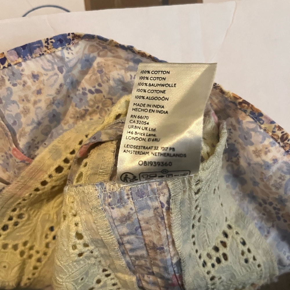 Free People Floral Lace Trim Crop Top - Picture 8 of 11